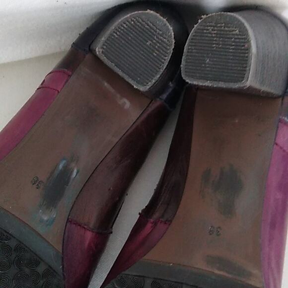 Canal Grande Made In Italy Multicolor Oxford Western Leather Heeled Bootie 36 - Picture 7 of 12